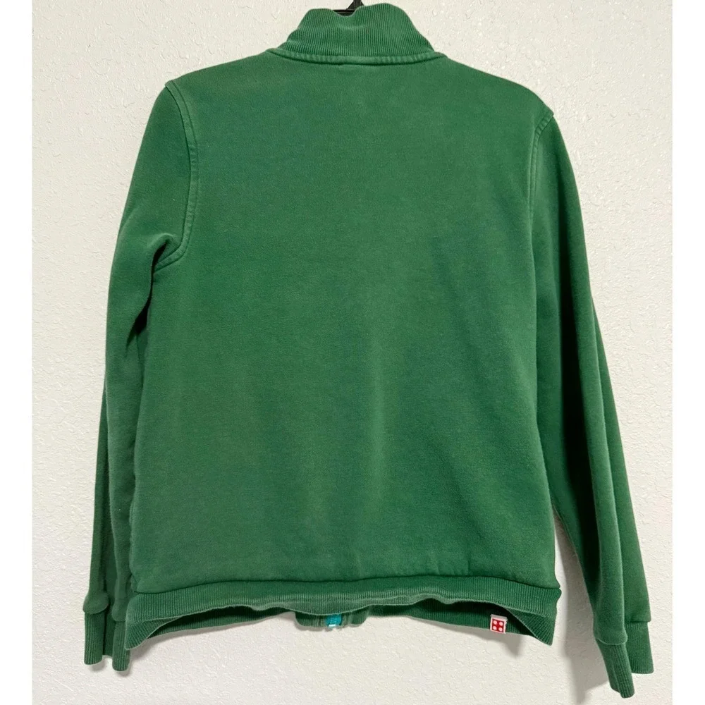 Kids Lego Green Zip Up Track Jacket with Teal Accents Size Medium